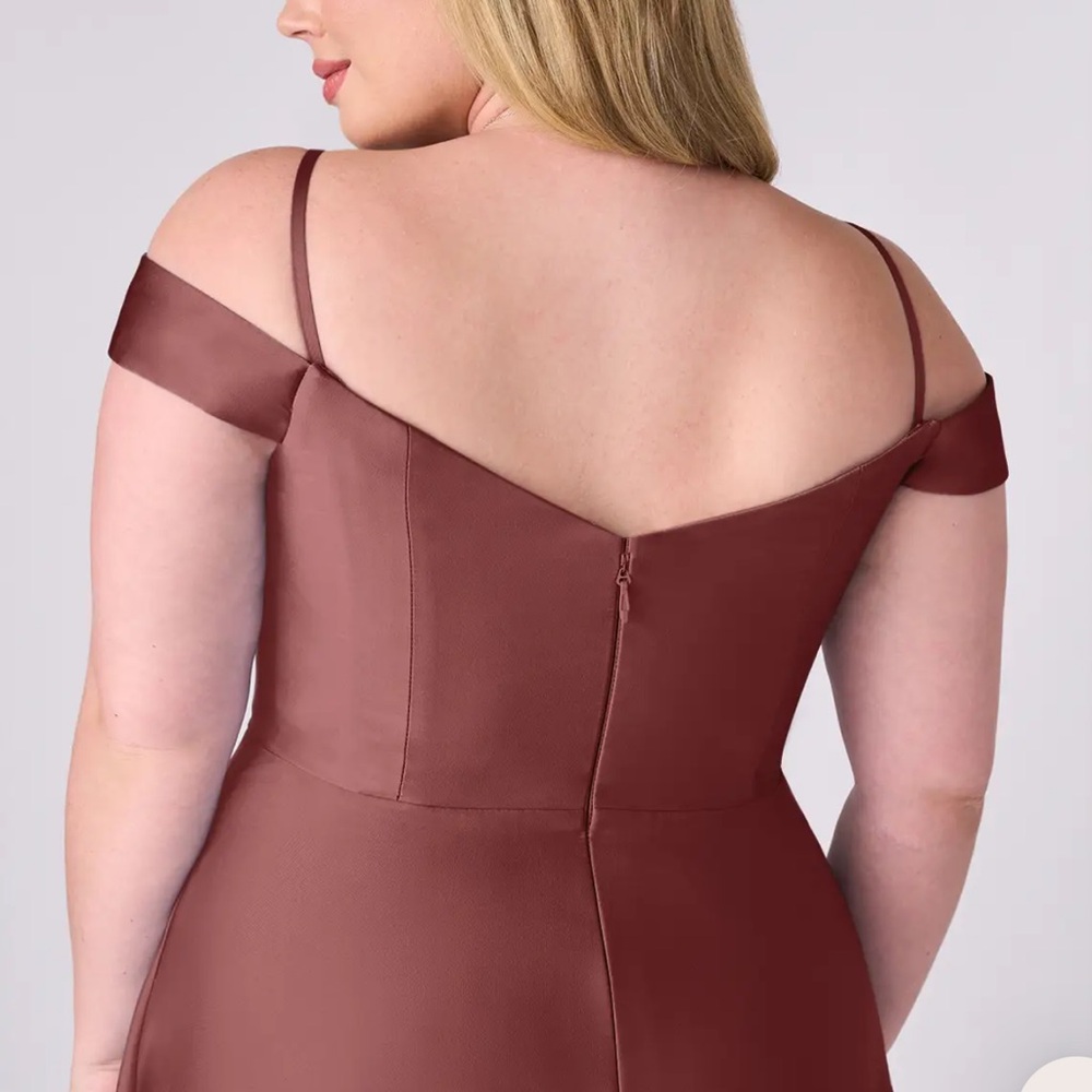 Azazie Strapless Mauve Gown - Picture 4 of 4